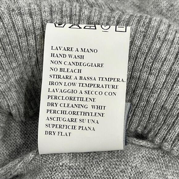 AnnaRita N Girl Size Medium Angora Blend Knit Ruffle Neck Italian Sweater Top - Picture 9 of 11